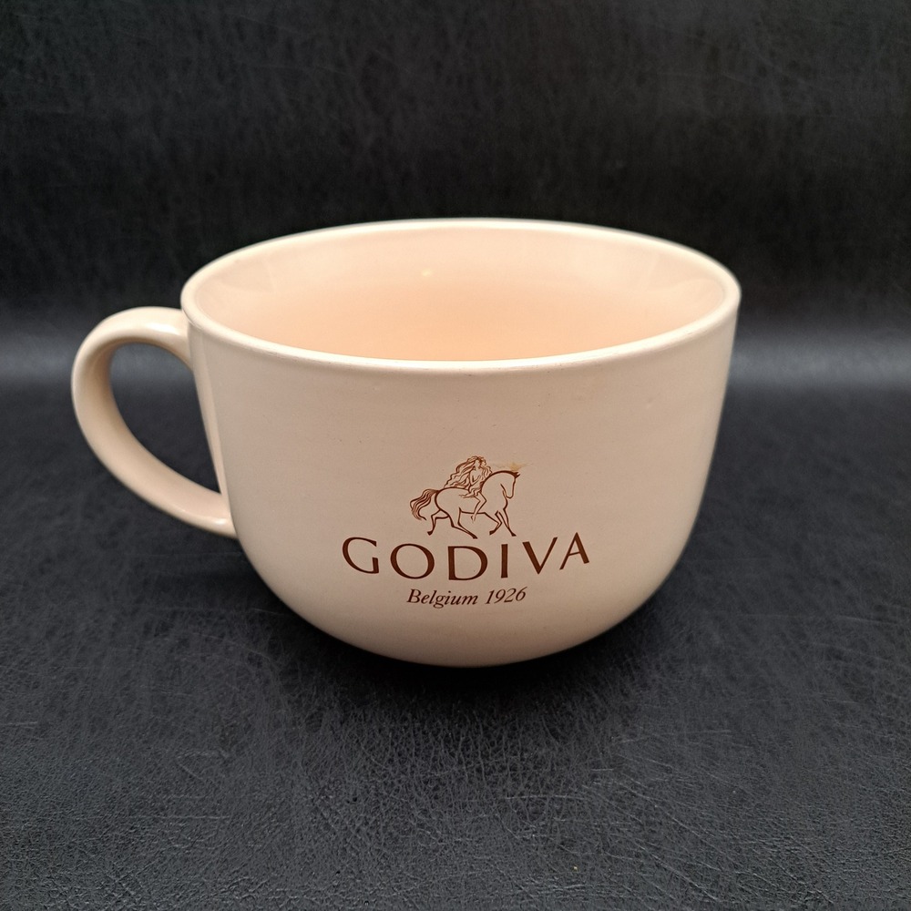 Godiva Belgium 1926 Oversized Ceramic Mug Soup Bowl Cream Coastal Cocktails Inc
